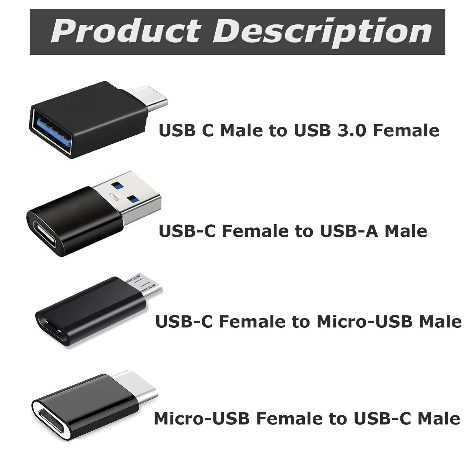 4Pcs Cable Adapters, Charge Any Device With One Cable
