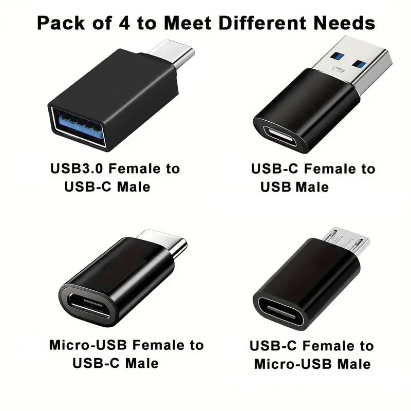 4Pcs Cable Adapters, Charge Any Device With One Cable